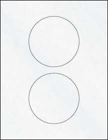 Sheet of 4" Circle Clear Matte Inkjet labels
