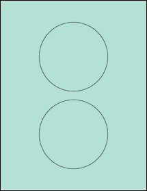 Sheet of 4" Circle Pastel Green labels