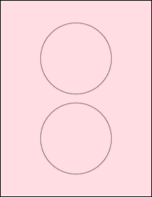 Sheet of 4" Circle Pastel Pink labels