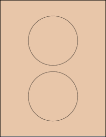 Sheet of 4" Circle Light Tan labels
