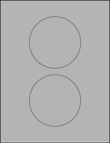 Sheet of 4" Circle True Gray labels