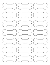 Sheet of 2.3852" x 1.0671"  labels