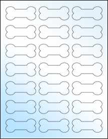 Sheet of 2.3852" x 1.0671" White Gloss Laser labels