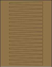 Sheet of 5.5321" x 0.5" Brown Kraft labels