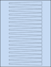 Sheet of 5.5321" x 0.5" Pastel Blue labels