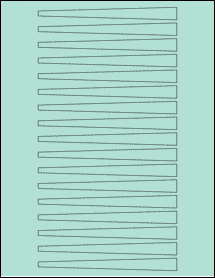 Sheet of 5.5321" x 0.5" Pastel Green labels