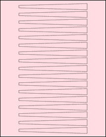 Sheet of 5.5321" x 0.5" Pastel Pink labels