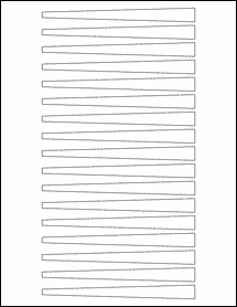 Sheet of 5.5321" x 0.5" 100% Recycled White labels