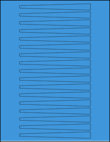 Sheet of 5.5321" x 0.5" True Blue labels