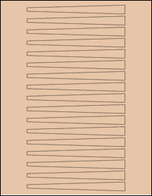 Sheet of 5.5321" x 0.5" Light Tan labels