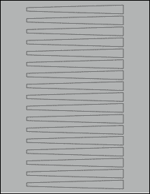 Sheet of 5.5321" x 0.5" True Gray labels