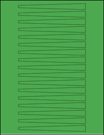 Sheet of 5.5321" x 0.5" True Green labels