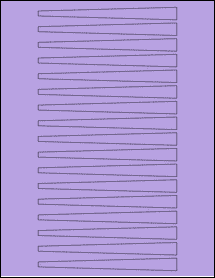 Sheet of 5.5321" x 0.5" True Purple labels