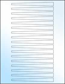 Sheet of 5.5321" x 0.5" White Gloss Inkjet labels