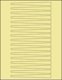 Sheet of 5.5321" x 0.5" Pastel Yellow labels