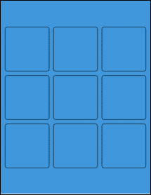 Sheet of 2.5" x 2.5" True Blue labels