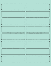 Sheet of 4" x 1" Pastel Green labels