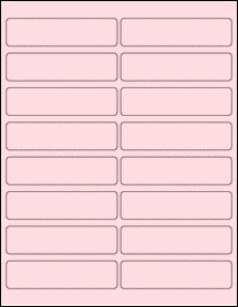 Sheet of 4" x 1" Pastel Pink labels