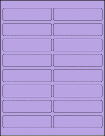 Sheet of 4" x 1" True Purple labels