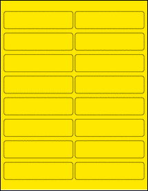 Sheet of 4" x 1" True Yellow labels