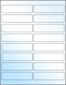 Sheet of 4" x 1" White Gloss Inkjet labels