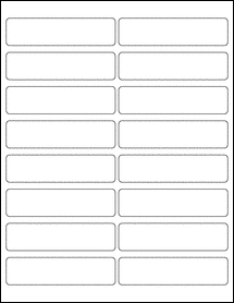 Sheet of 4" x 1" Weatherproof Gloss Inkjet labels