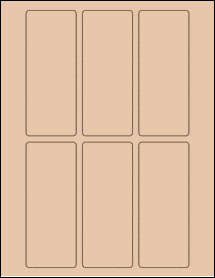 Sheet of 2" x 5" Light Tan labels