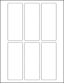 Sheet of 2" x 5" Weatherproof Gloss Inkjet labels