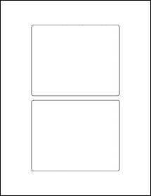 Sheet of 5" x 4" Standard White Matte labels