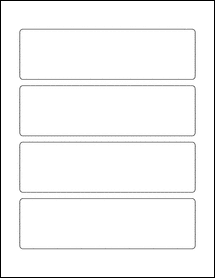 Sheet of 7" x 2"  labels