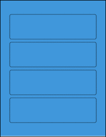Sheet of 7" x 2" True Blue labels