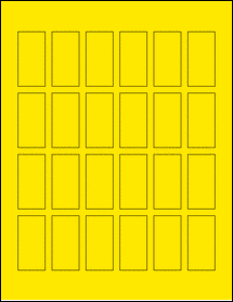 Sheet of 1" x 2" True Yellow labels