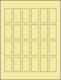 Sheet of 1" x 2" Pastel Yellow labels