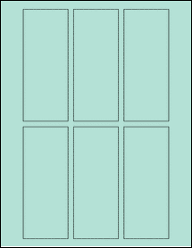 Sheet of 2" x 5" Pastel Green labels