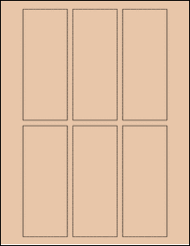 Sheet of 2" x 5" Light Tan labels