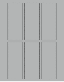 Sheet of 2" x 5" True Gray labels