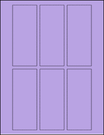 Sheet of 2" x 5" True Purple labels