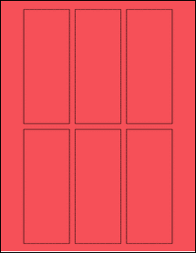Sheet of 2" x 5" True Red labels