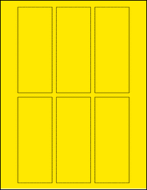 Sheet of 2" x 5" True Yellow labels