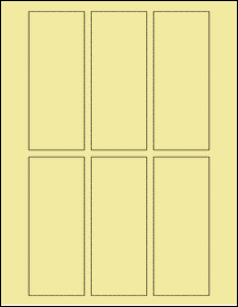 Sheet of 2" x 5" Pastel Yellow labels