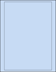 Sheet of 7.25" x 10.5" Pastel Blue labels