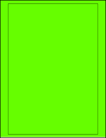 Sheet of 7.25" x 10.5" Fluorescent Green labels