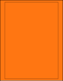 Sheet of 7.25" x 10.5" Fluorescent Orange labels