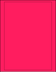Sheet of 7.25" x 10.5" Fluorescent Pink labels