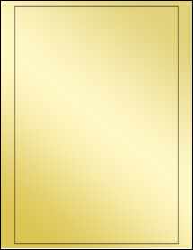 Sheet of 7.25" x 10.5" Gold Foil Laser labels