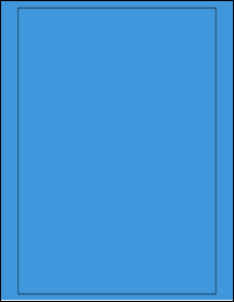 Sheet of 7.25" x 10.5" True Blue labels