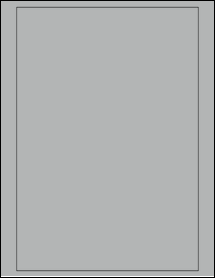 Sheet of 7.25" x 10.5" True Gray labels