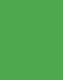 Sheet of 7.25" x 10.5" True Green labels