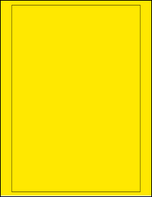 Sheet of 7.25" x 10.5" True Yellow labels