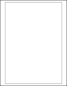Sheet of 7.25" x 10.5" Aggressive White Matte labels